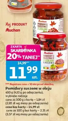 Auchan Pomidory suszone w oleju Auchan oferta