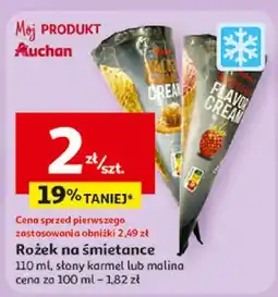 Auchan Rożek na śmietance malina Auchan oferta