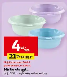 Auchan Miska okrągła z wylewką różne kolory oferta