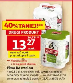 Auchan Piwo Kasztelan wybrane rodzaje oferta