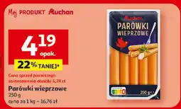 Auchan Parówki wieprzowe Auchan oferta