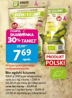 Auchan Bio ogórki kiszone Charsznickie oferta