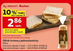 Auchan Chleb tostowy pełnoziarnisty Auchan oferta