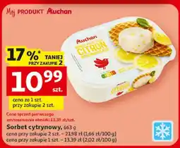 Auchan Sorbet cytrynowy Auchan oferta