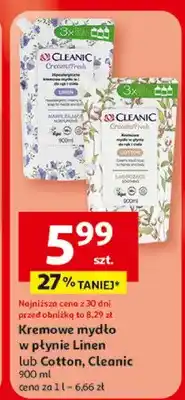 Auchan Kremowe mydło w płynie Cotton Cleanic oferta