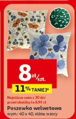 Auchan Poszewka welwetowa 40x40cm oferta