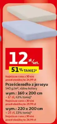 Auchan Prześcieradło z jerseyu 160x200cm oferta