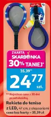 Auchan Rakieta do tenisa z LED 47cm z akcesoriami oferta