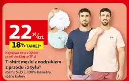 Auchan T-shirt męski z nadrukiem z przodu i z tyłu Inextenso oferta