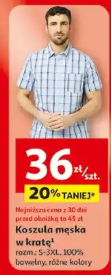 Auchan Koszula męska w kratę Inextenso oferta
