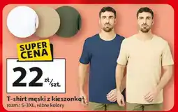 Auchan T-shirt męski z kieszonką Inextenso oferta