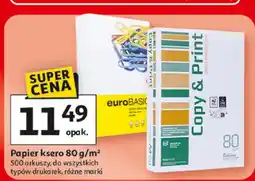 Auchan Papier ksero euroBASIC Copy & Print 80g/m² oferta