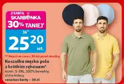 Auchan Koszulka męska polo z krótkim rękawem Inextenso oferta