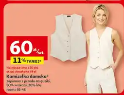 Auchan Kamizelka damska zapinana z przodu na guziki Inextenso oferta