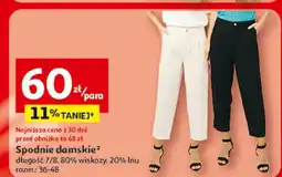 Auchan Spodnie damskie 7/8 Inextenso oferta