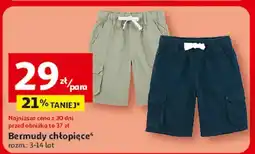 Auchan Bermudy chłopięce Inextenso rozm. 3-14 lat oferta