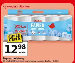 Auchan Papier toaletowy Auchan 3-warstwowy oferta