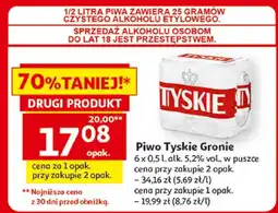 Auchan Piwo Tyskie Gronie w puszce oferta