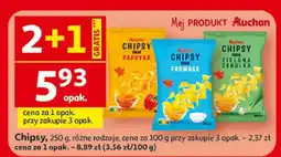 Auchan Chipsy smak papryka Auchan oferta