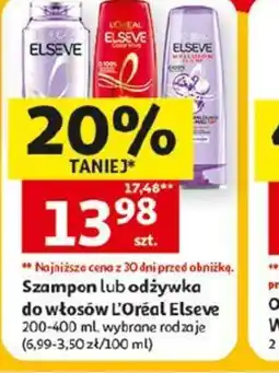 Auchan L'Oréal Elseve Szampon/Odżywka oferta
