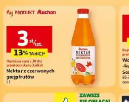 Auchan Auchan Nektar z czerwonych grejpfrutów oferta