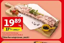 Auchan Zeberka wieprzowe, paski oferta