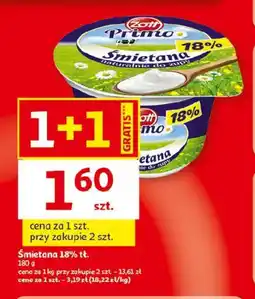 Auchan Zott Primo Smietana 18% oferta