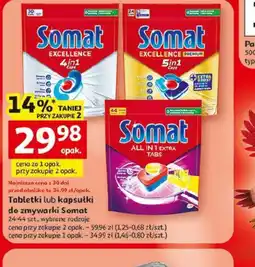 Auchan Somat tabletki do zmywarki oferta