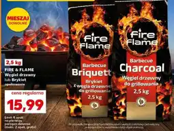 Kaufland FIRE & FLAME Węgiel drzewny lub Brykiet opakowanie oferta