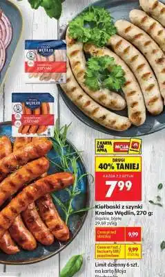 Biedronka Kiełbaski z szynki Kraina Wędlin, 270 g oferta