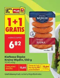 Biedronka Kiełbasa Śląska Kraina Wędlin 550 g oferta