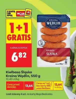 Biedronka Kiełbasa Śląska Kraina Wędlin 550 g oferta