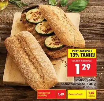 Biedronka Półbagietka pełnoziarnista, 100 g oferta