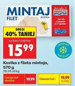 Biedronka Kostka z fileta mintaja , 570 g oferta