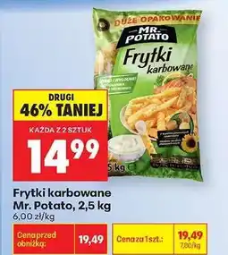 Biedronka Frytki karbowane Mr. Potato 2,5 kg oferta