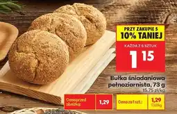Biedronka Bułka śniadaniowa pełnoziarnista, 73 g oferta