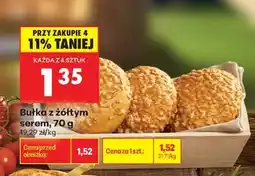 Biedronka bułka z żółtym serem , 70 g oferta