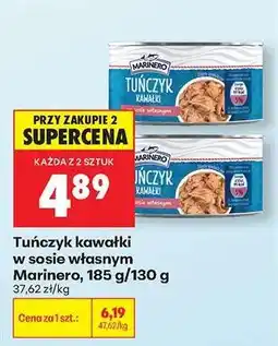 Biedronka Tuńczyk kawałki w sosie własnym Marinero, 185 g/130 g oferta