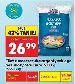 Biedronka Filet z morszczuka argentyńskiego bez skóry Marinero, 900 g oferta