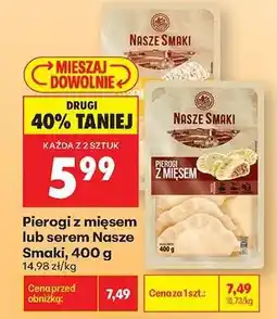 Biedronka Pierogi z mięsem lub serem Nasze Smaki, 400 g oferta