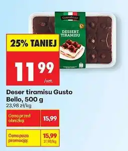 Biedronka Deser tiramisu Gusto Bello 500 g oferta