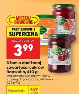 Biedronka Dżem o obniżonej zawartości cukrów Rapsodia 410 g oferta