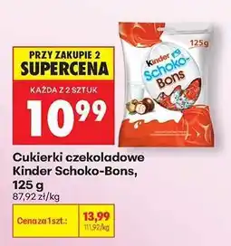 Biedronka Cukierki czekoladowe Kinder Schoko-Bons, 125 g oferta