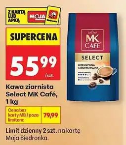 Biedronka Kawa ziarnista Select MK Café, 1 kg oferta