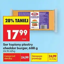 Biedronka Ser topiony plastry cheddar burger, 688 g oferta