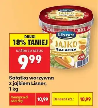 Biedronka Sałatka warzywna z jajkiem Lisner, 1 kg oferta