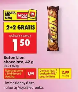 Biedronka Baton Lion chocolate, 42 g oferta