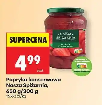 Biedronka Papryka konserwowa Nasza Spiżarnia, 650 g/300 g oferta