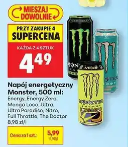 Biedronka Napój energetyczny Monster 500 ml oferta