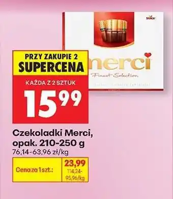 Biedronka Czekoladki Merci, opak. 210/250 g oferta